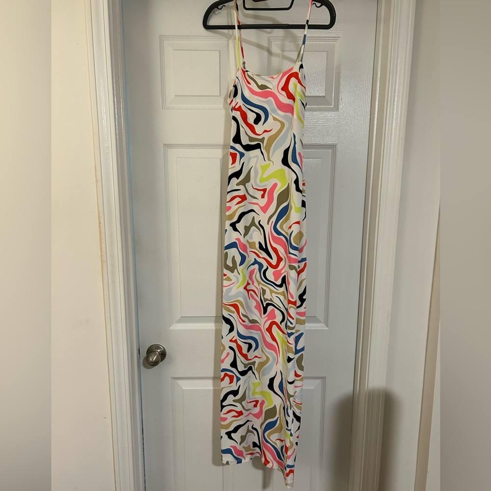 Forever 21 Multicolor Abstract Maxi Dress